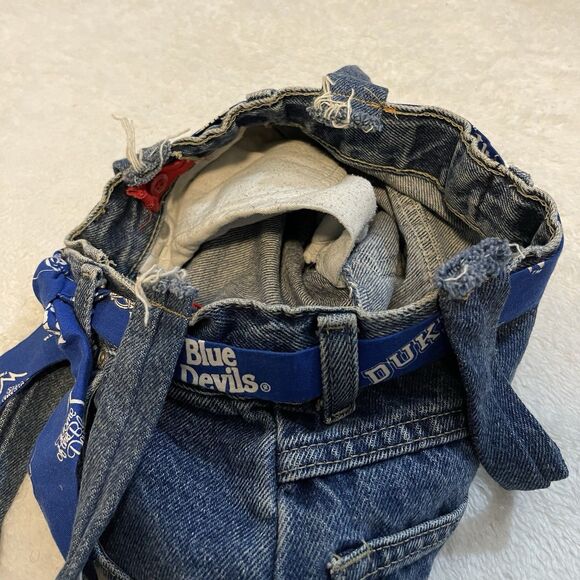 Duke Devils Jean Denim Bag Tote Shoulder Satchel Wrangler Handmade - Picture 16 of 16